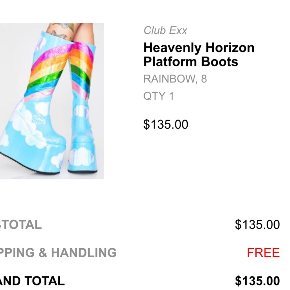 Rainbow Dolls Kill Current Mood Platform Boots - image 3